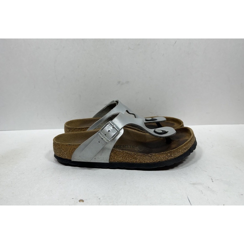 Birkenstock Gizeh Women's Size 6 / 37 Sandals Birko-Flor Silver Thong